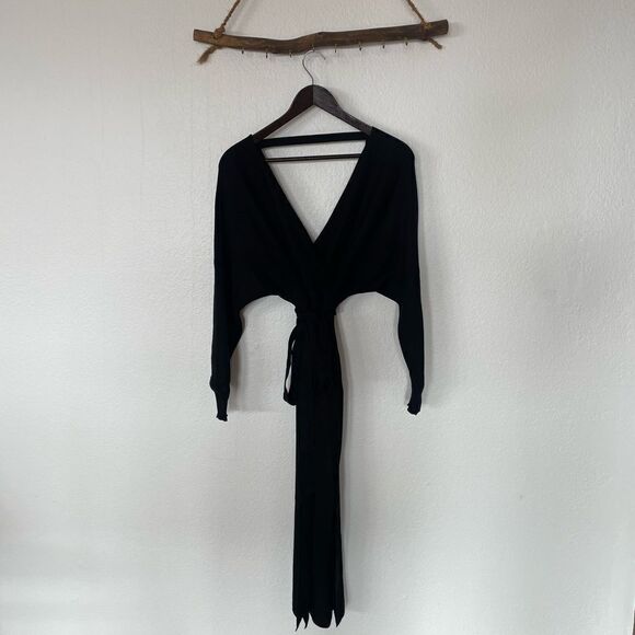 Black maxi sweater dress - Picture 2 of 2